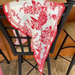 Talbots Red Toile diamond scarf